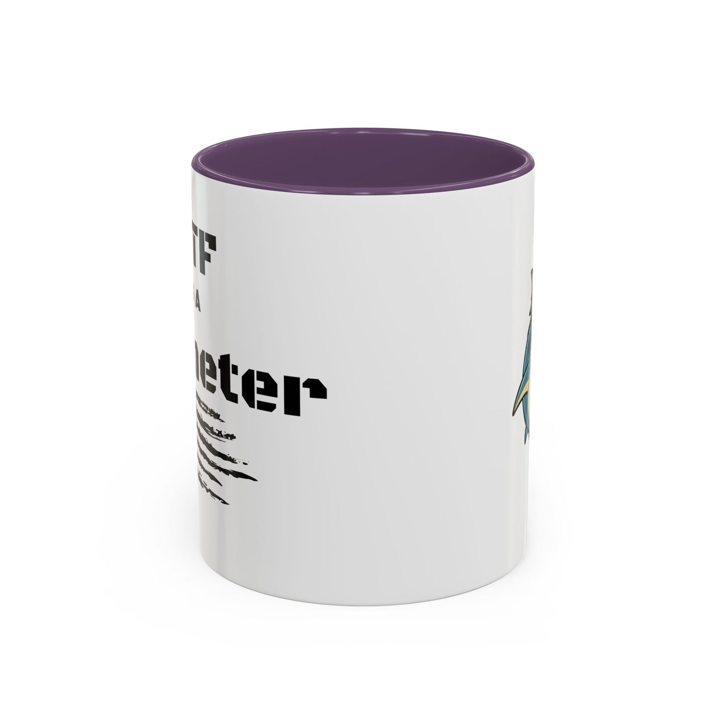WTF is a Kilometer | Cool Sunglasses Shark Accent Coffee Mug | New Smyrna Jim, Nautical Ocean Theme