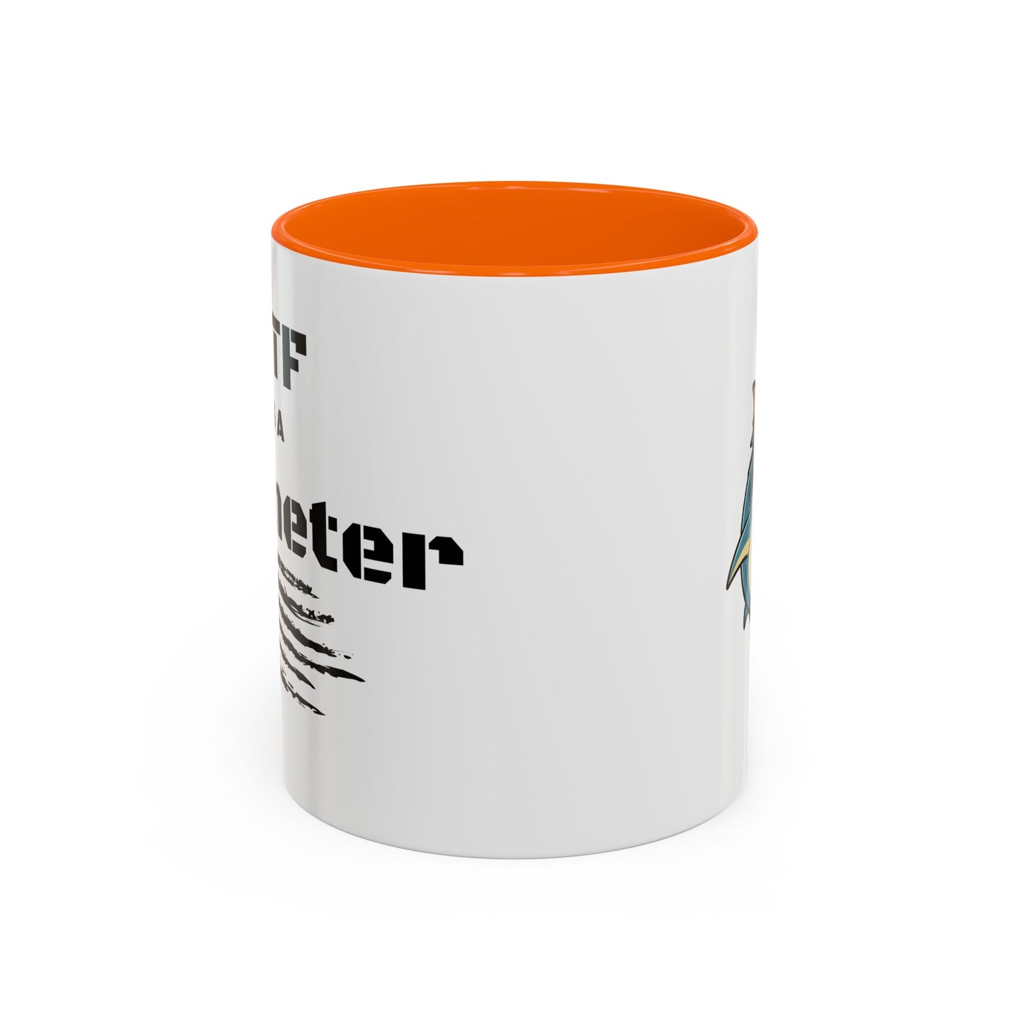 WTF is a Kilometer | Cool Sunglasses Shark Accent Coffee Mug | New Smyrna Jim, Nautical Ocean Theme