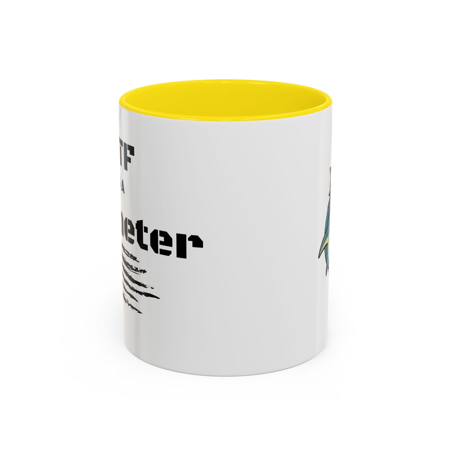 WTF is a Kilometer | Cool Sunglasses Shark Accent Coffee Mug | New Smyrna Jim, Nautical Ocean Theme