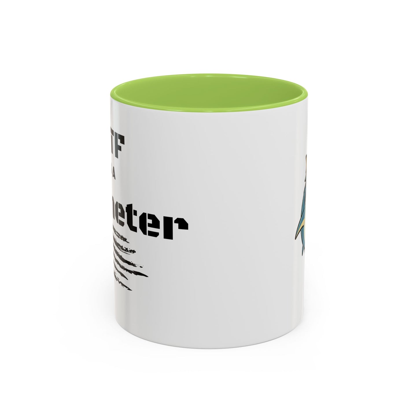 WTF is a Kilometer | Cool Sunglasses Shark Accent Coffee Mug | New Smyrna Jim, Nautical Ocean Theme