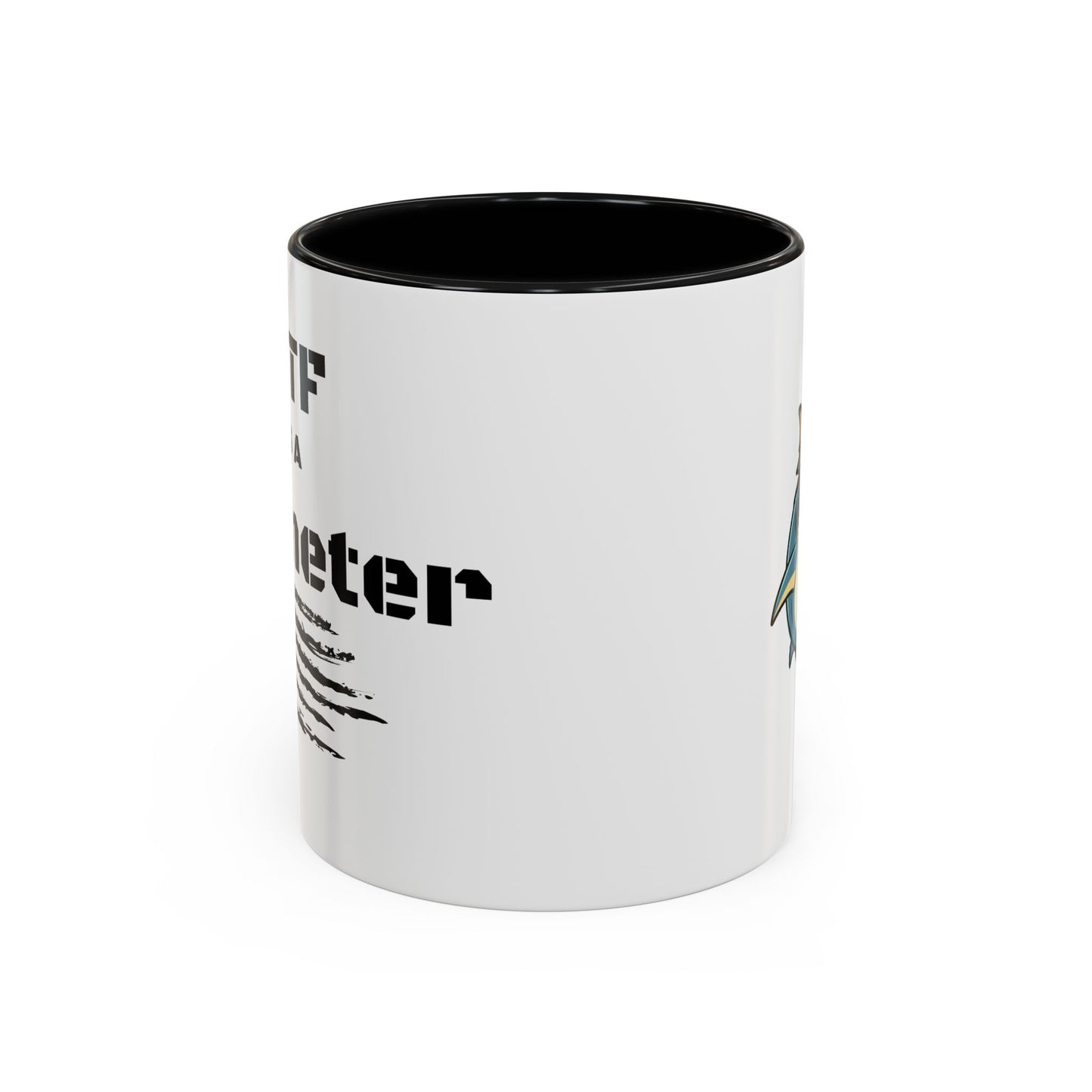 WTF is a Kilometer | Cool Sunglasses Shark Accent Coffee Mug | New Smyrna Jim, Nautical Ocean Theme