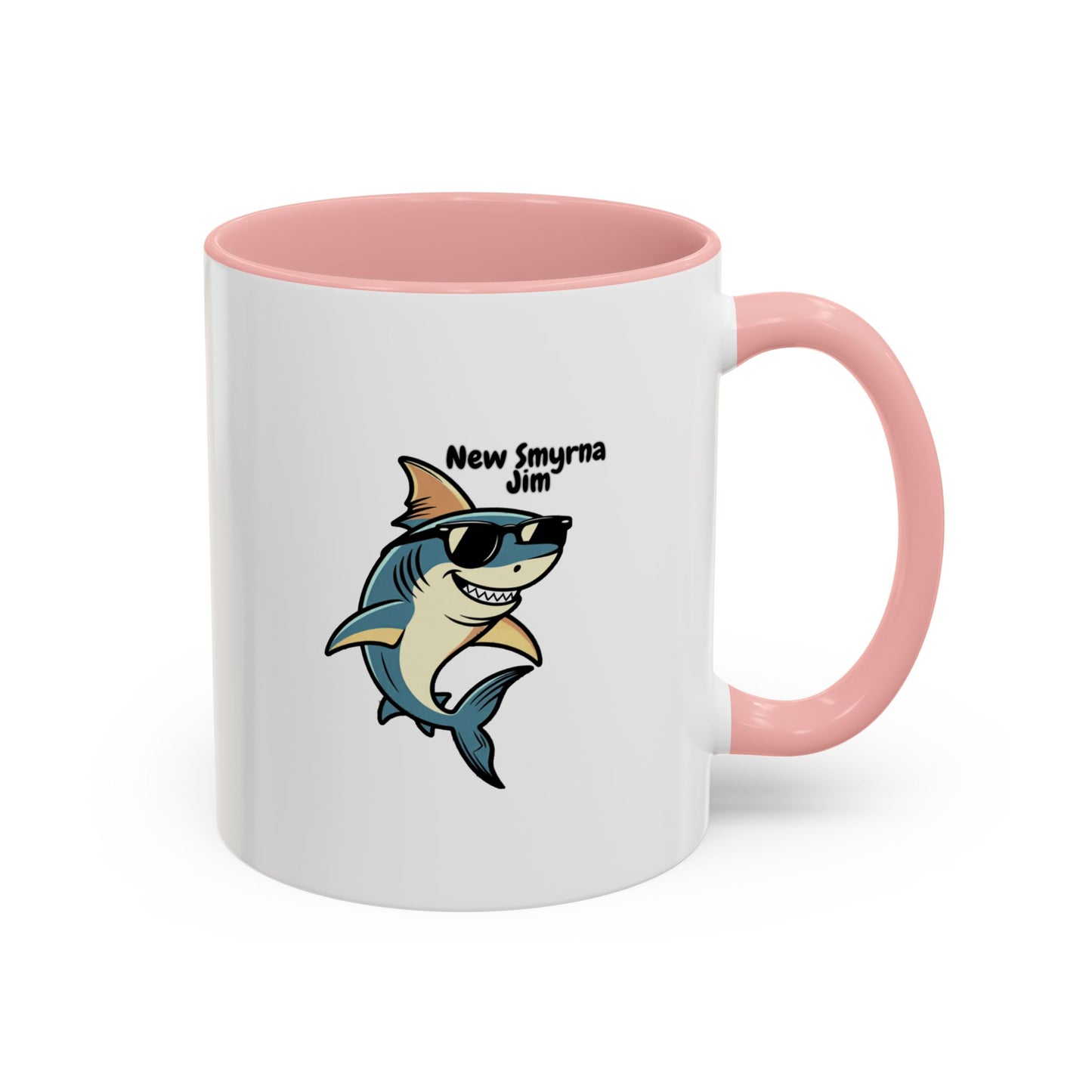 WTF is a Kilometer | Cool Sunglasses Shark Accent Coffee Mug | New Smyrna Jim, Nautical Ocean Theme