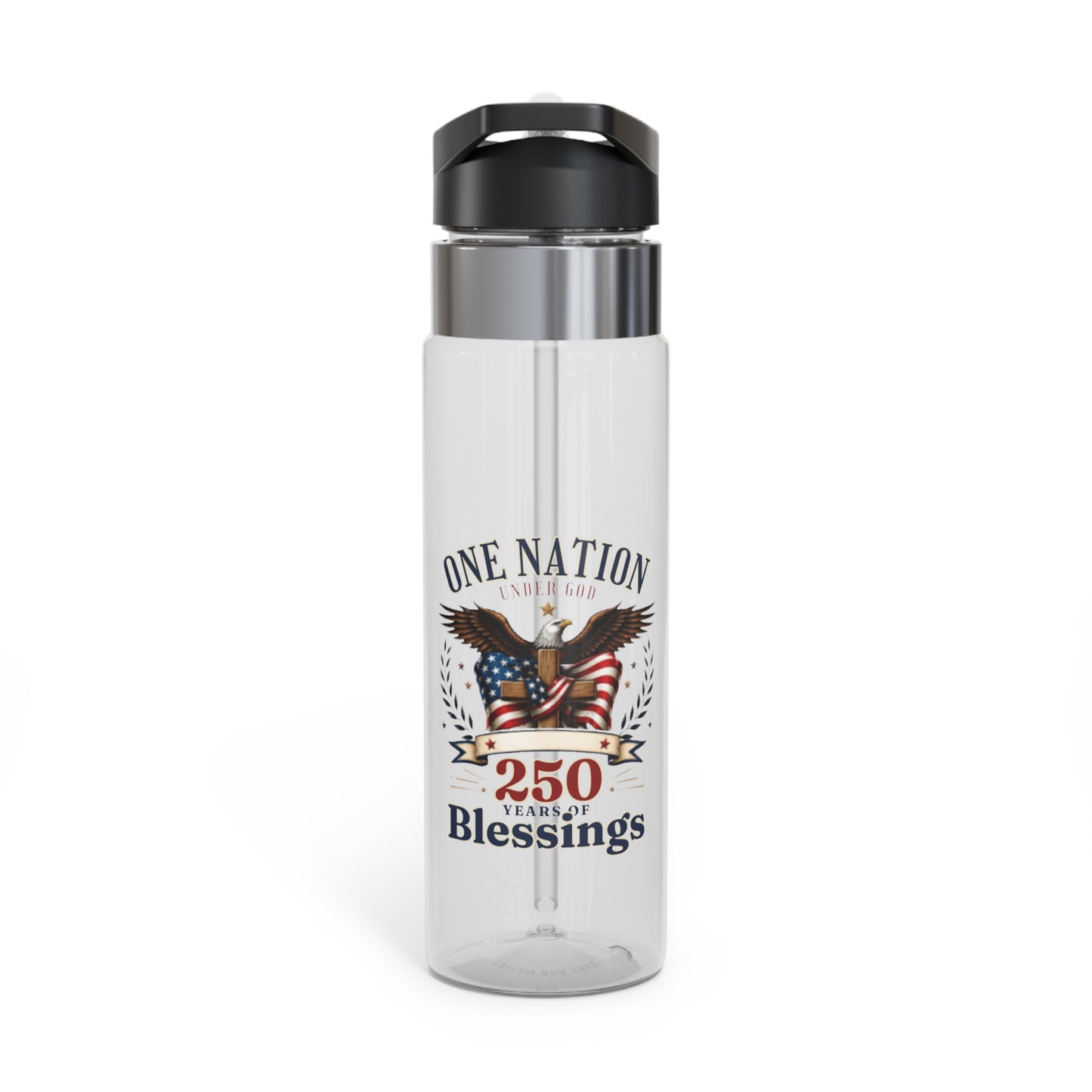 One Nation 250 Blessings Eagle Water Bottle | 20oz Tritan Sport Bottle
