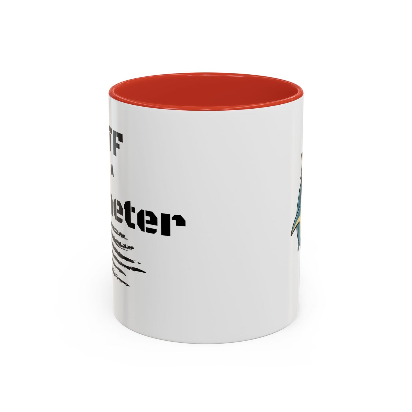 WTF is a Kilometer | Cool Sunglasses Shark Accent Coffee Mug | New Smyrna Jim, Nautical Ocean Theme